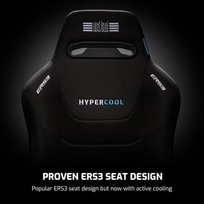Next Level Racing ERS3 HyperCool ventilated sim racing seat — active cooling mesh design