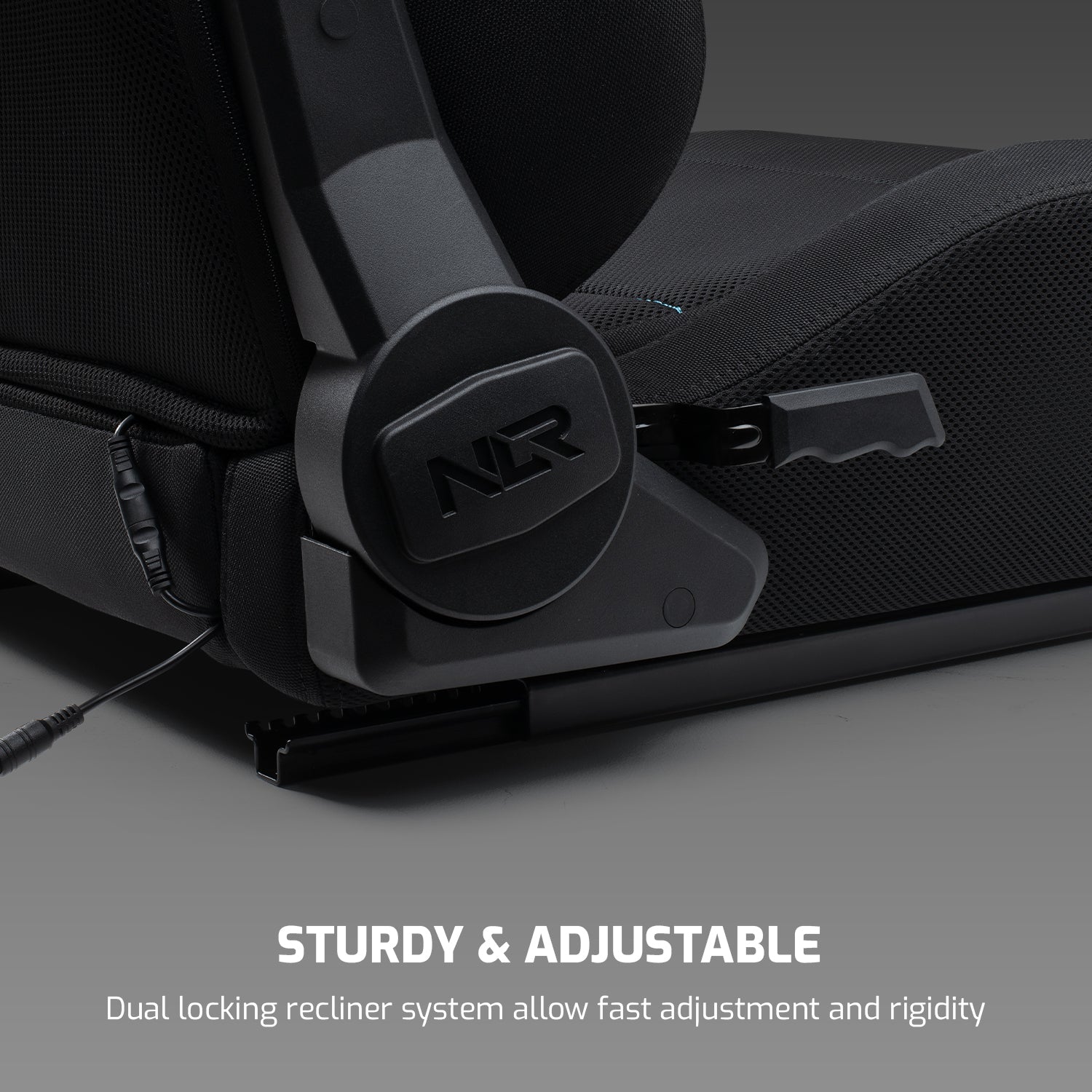 Next Level Racing ERS3 HyperCool ventilated sim racing seat — active cooling mesh design