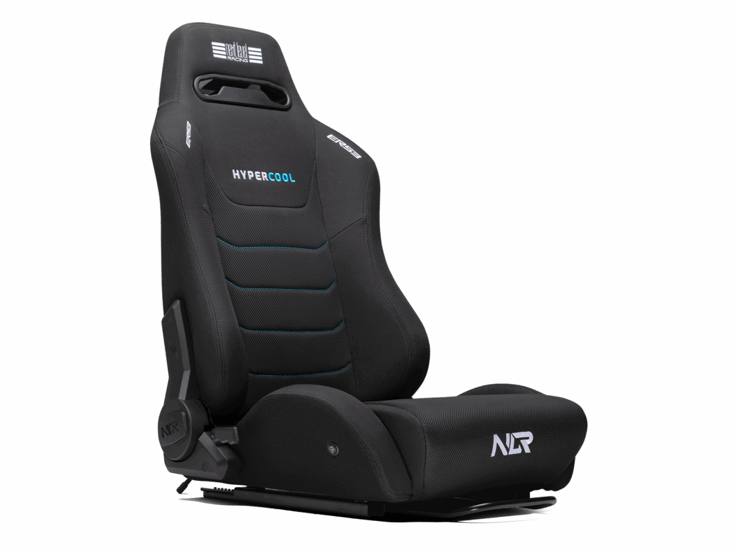 Next Level Racing ERS3 HyperCool ventilated sim racing seat — active cooling mesh design
