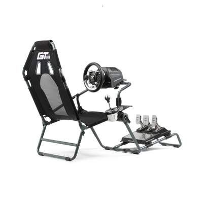 Next Level Racing GTLite foldable simulator cockpit in carbon grey edition