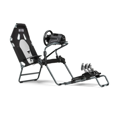 Next Level Racing GTLite foldable simulator cockpit in carbon grey edition