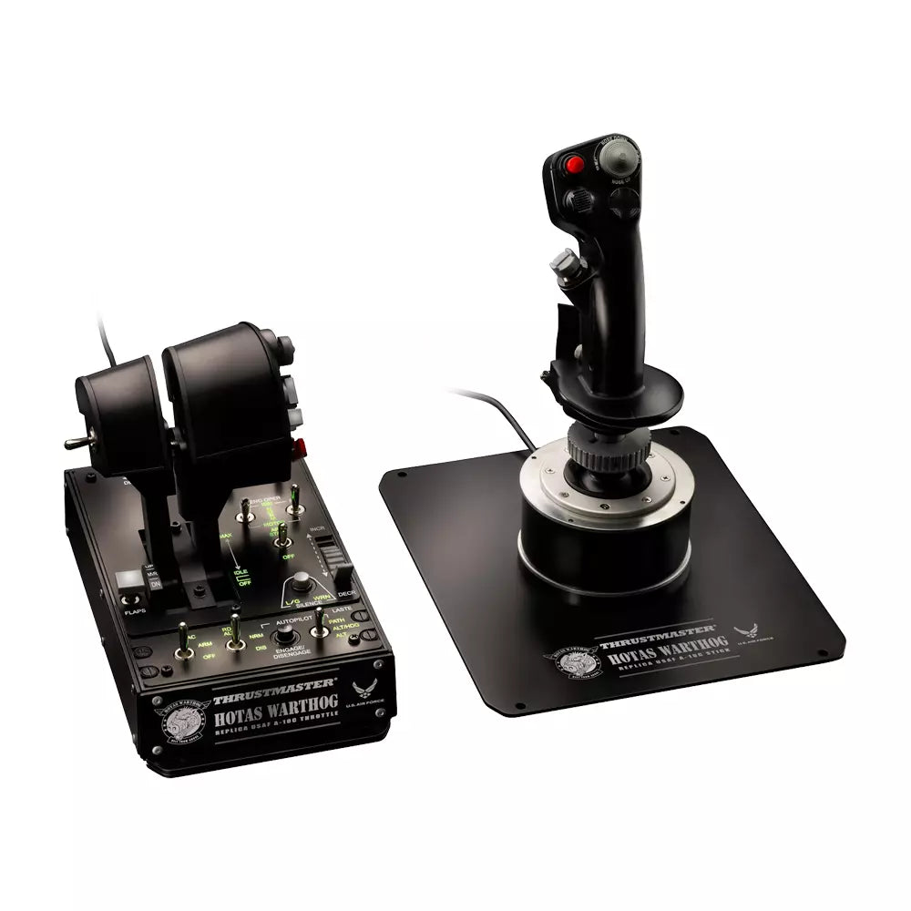 Thrustmaster HOTAS Warthog A-10C flight stick and throttle — premium all-metal HOTAS combo