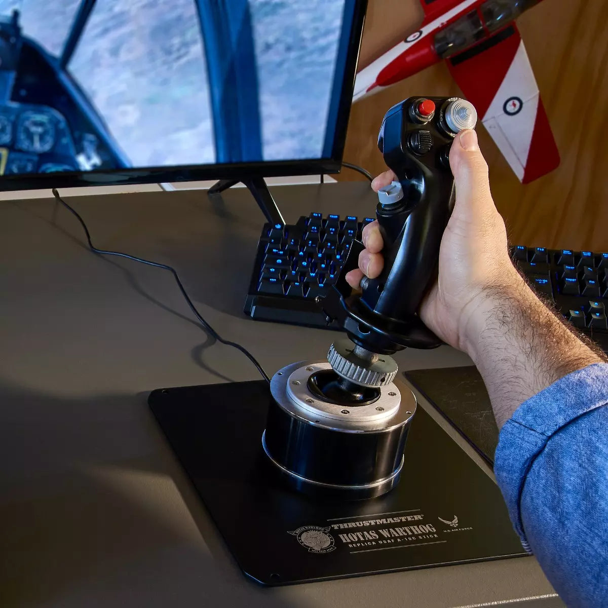 Thrustmaster HOTAS Warthog A-10C flight stick for PC — full metal hall-effect joystick