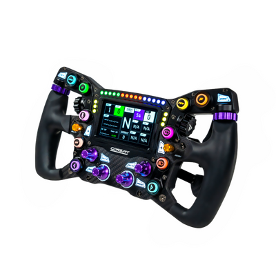 Conspit MAX 01 sim racing steering wheel — multifunction suede grip steering wheel
