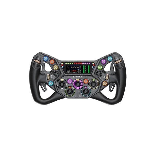 MOZA KS Pro sim racing steering wheel — premium GT design with aluminum spokes