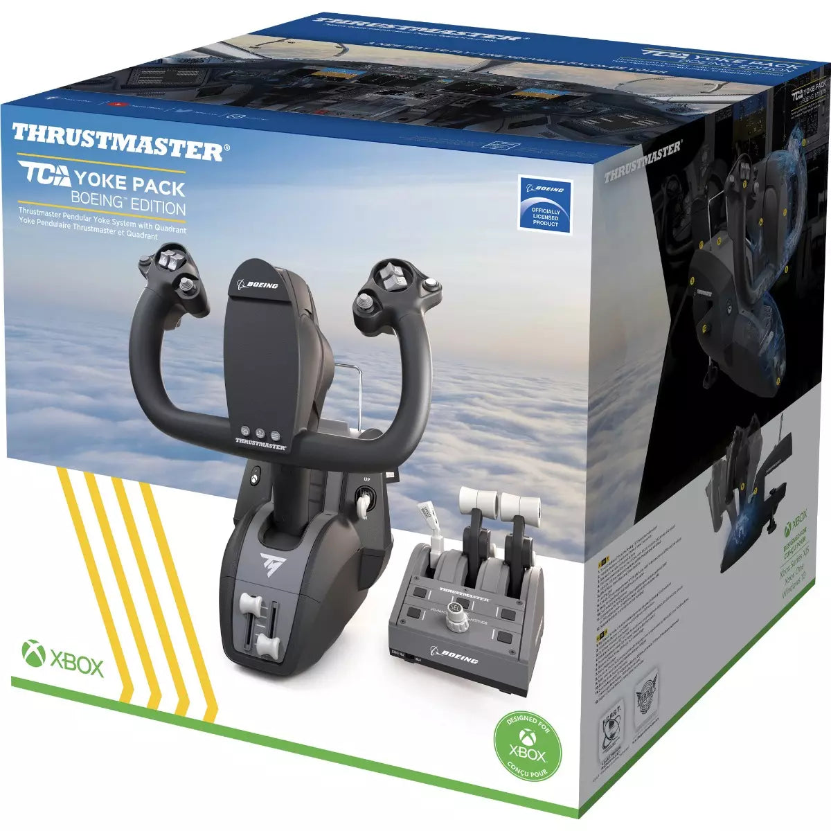 Thrustmaster TCA Yoke Pack Boeing Edition complete civil aviation flight sim setup